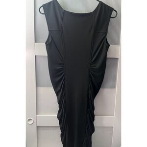 BCBGMAXAZRIA Size Medium Polyester Nylon black bodycon dressback